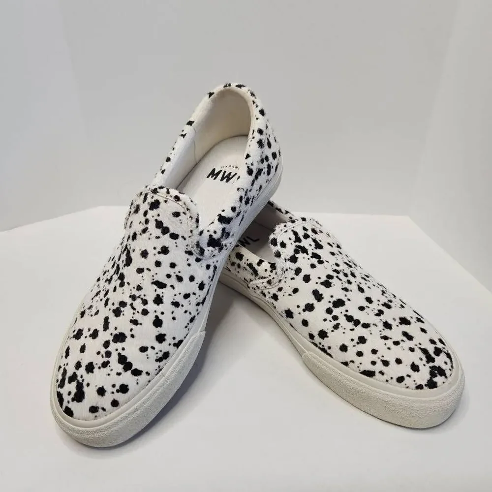 Sidewalk Slip-On Sneakers in Spatter-Painted Calf Hair Size 6